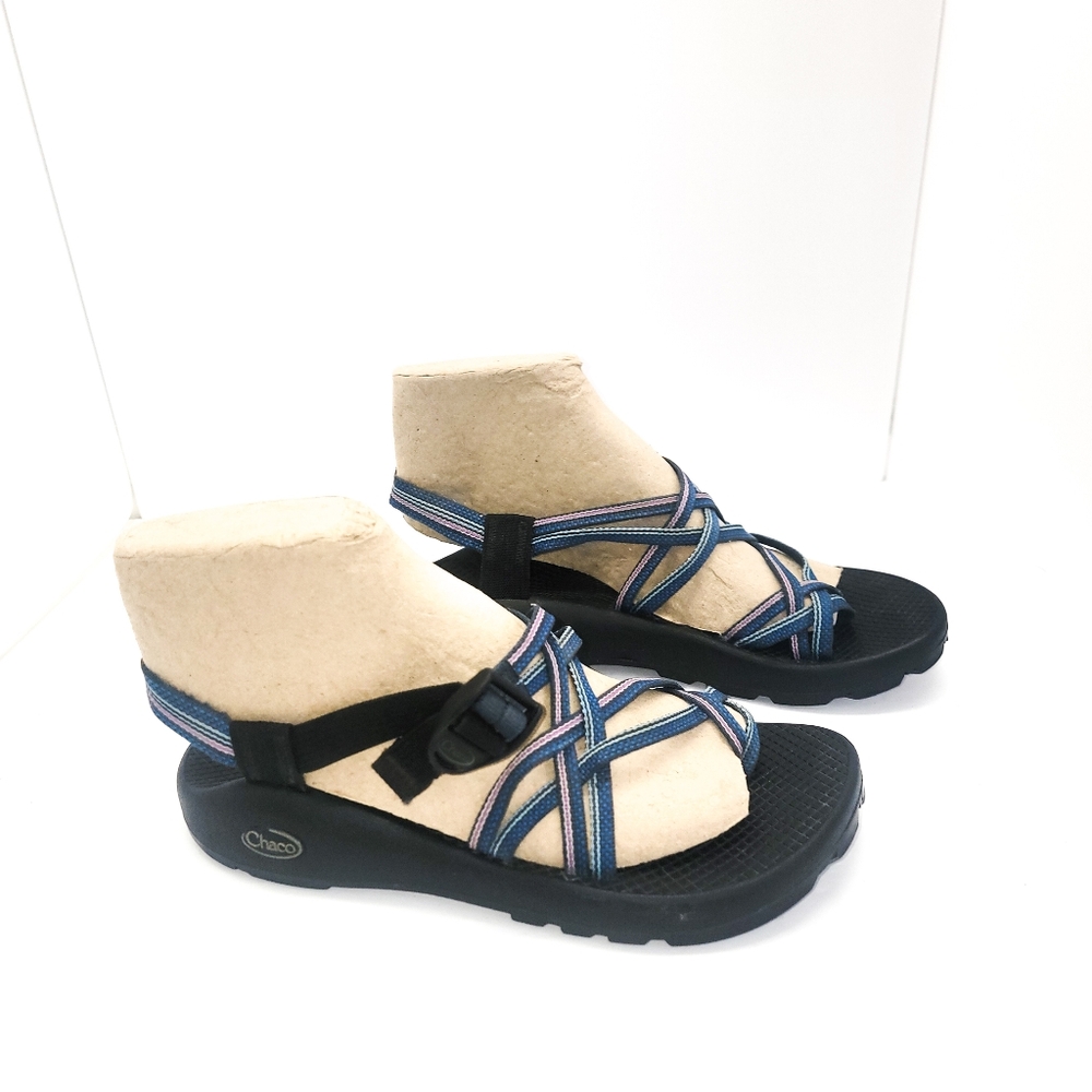 Chaco Vibram Blue/Purple Womens Sz.10 Outdoor Sporting Hiking Water Sandal